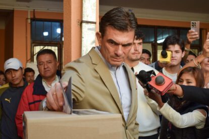 Rodrigo Paz vota en las elecciones generales en Bolivia