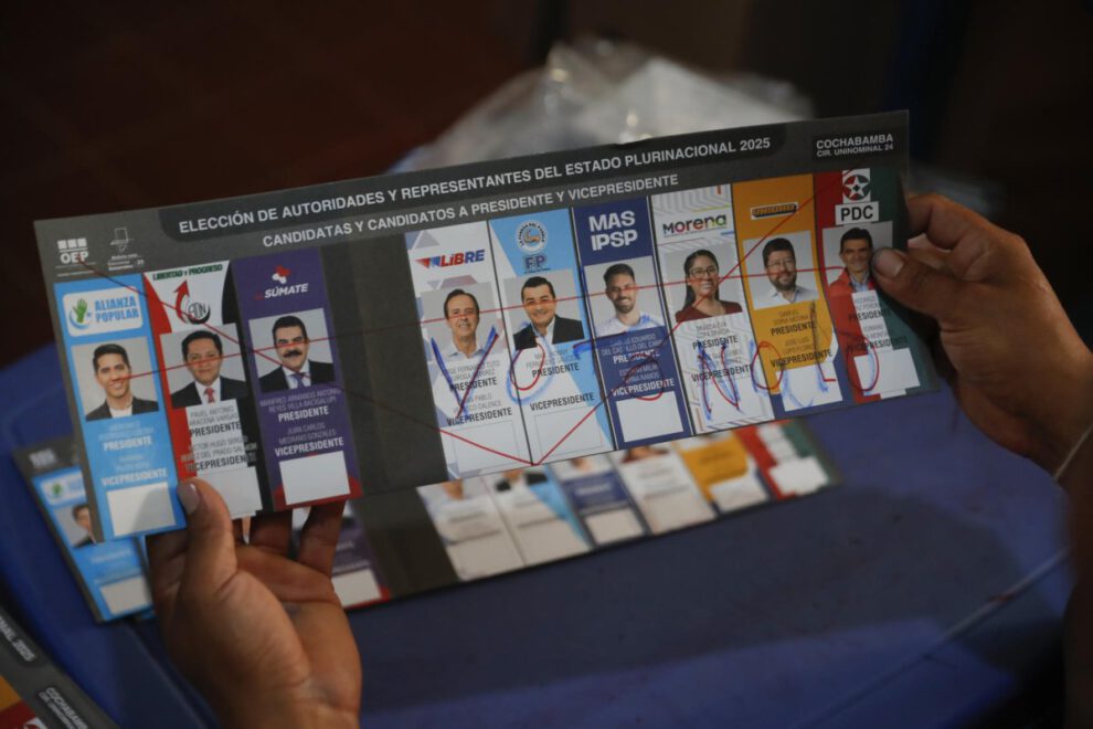 votos nulos en elecciones en el trópico de Cochabamba