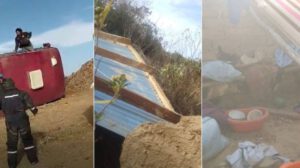 Fuertes vientos en Tarvita causan destrozos y vuelco de bus
