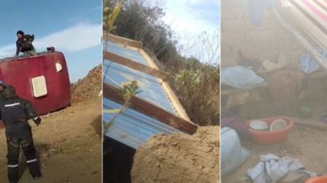 Fuertes vientos en Tarvita causan destrozos y vuelco de bus