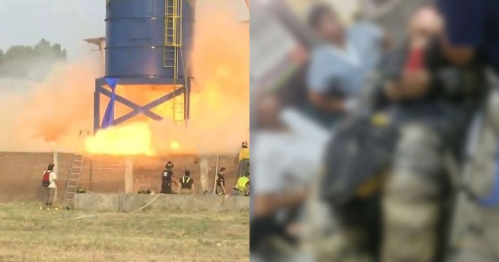 Explosión en fábrica de colchones en Santa Cruz