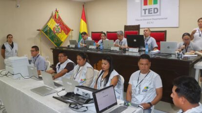 Cómputo electoral Beni en el Tribunal Electoral