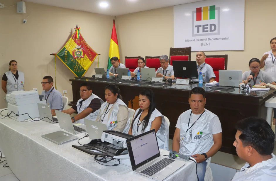 Cómputo electoral Beni en el Tribunal Electoral