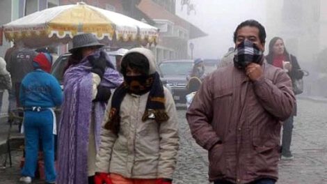 Frente frío en Bolivia