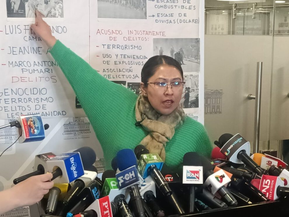 La diputada Gladys Quispe