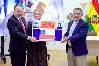Vacunas contra el sarampión recibidas por Bolivia