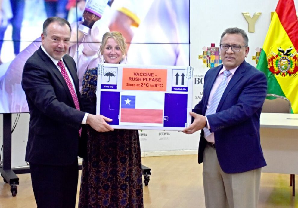 Vacunas contra el sarampión recibidas por Bolivia