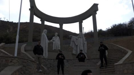 Vandalismo en esculturas del Viacrucis en Cochabamba