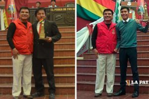 Faro de Oro otorgado a David Ninavia y Ángel Balderrama