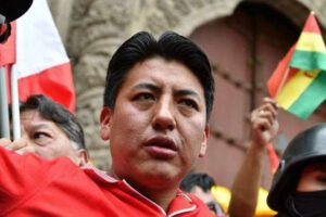 Marco Antonio Pumari en audiencia judicial por quema del TED Potosí