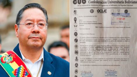 suspensión de la docencia de Luis Arce en la UMSA