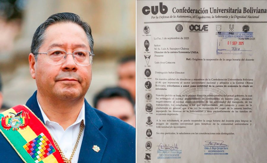suspensión de la docencia de Luis Arce en la UMSA