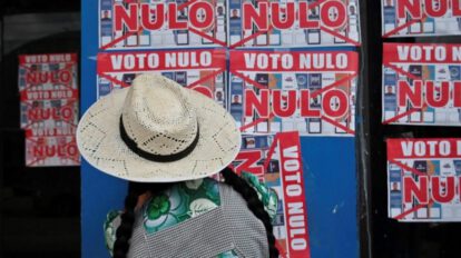 Imagen referencial de voto nulo en el país