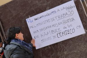 Huelga de hambre Comteco en el Ministerio de Trabajo
