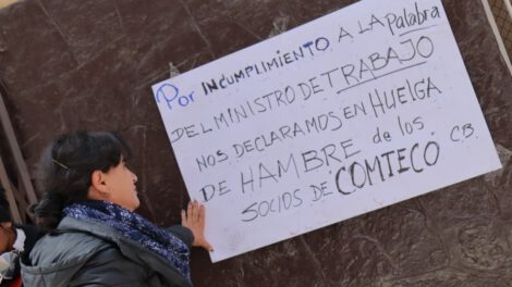 Huelga de hambre Comteco en el Ministerio de Trabajo