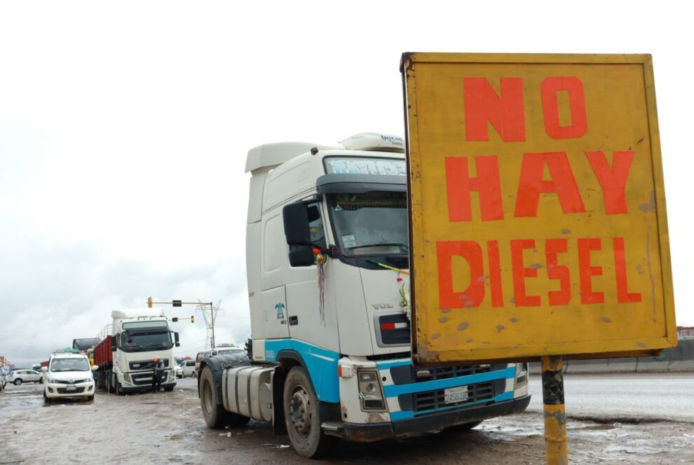 Crisis de diésel en Bolivia