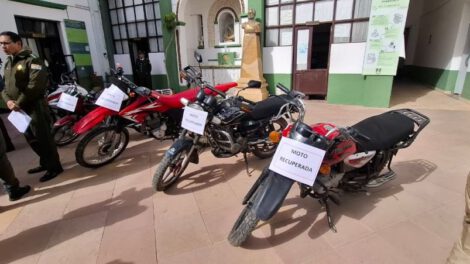 Robos de motocicletas en Sucre