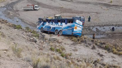 Accidente de bus en Potosí-Oruro