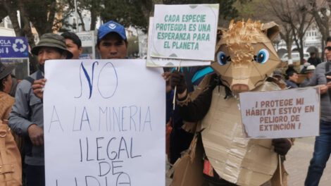 Día Nacional de Áreas Protegidas con activistas ambientales en Oruro