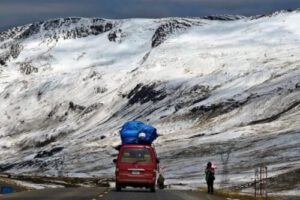 Nevadas en el altiplano boliviano