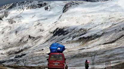 Nevadas en el altiplano boliviano