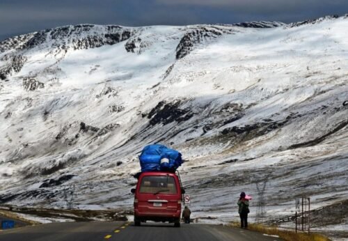 Nevadas en el altiplano boliviano