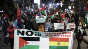 Justicia para Palestina en manifestación en La Paz