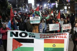 Justicia para Palestina en manifestación en La Paz