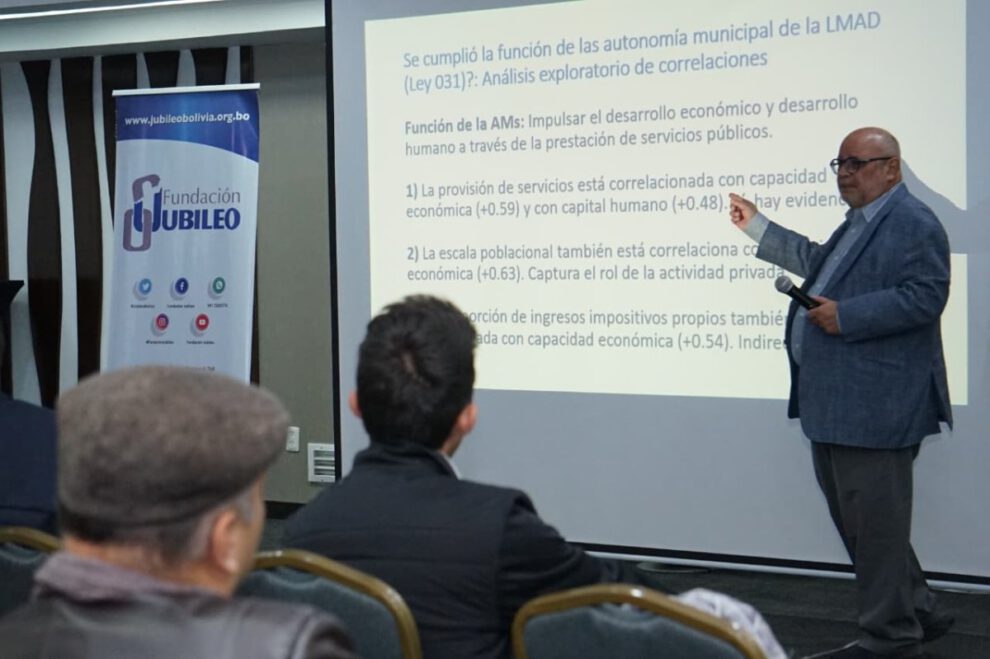 Viabilidad Municipal en Bolivia según la Fundación Jubileo