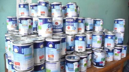 Leche evaporada falsificada decomisada por la Intendencia de La Paz