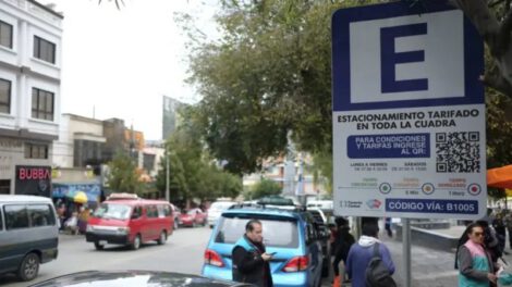 parqueo tarifado en La Paz