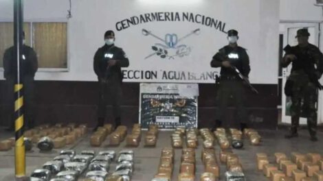Incautación de marihuana en Aguas Blancas