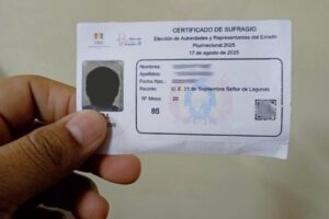 certificado de sufragio válido hasta el 19 de octubre