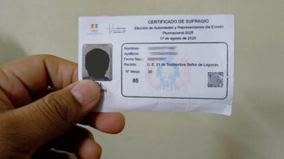 certificado de sufragio válido hasta el 19 de octubre