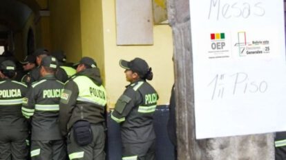 Operativo de seguridad electoral en Bolivia