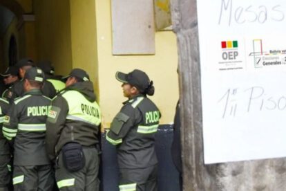 Operativo de seguridad electoral en Bolivia