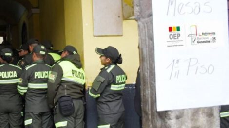 Operativo de seguridad electoral en Bolivia