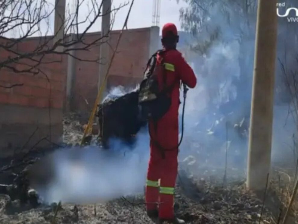 Cuerpo calcinado en incendio en Sacaba