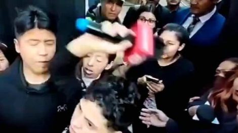 agresión de Percy Ríos a periodista