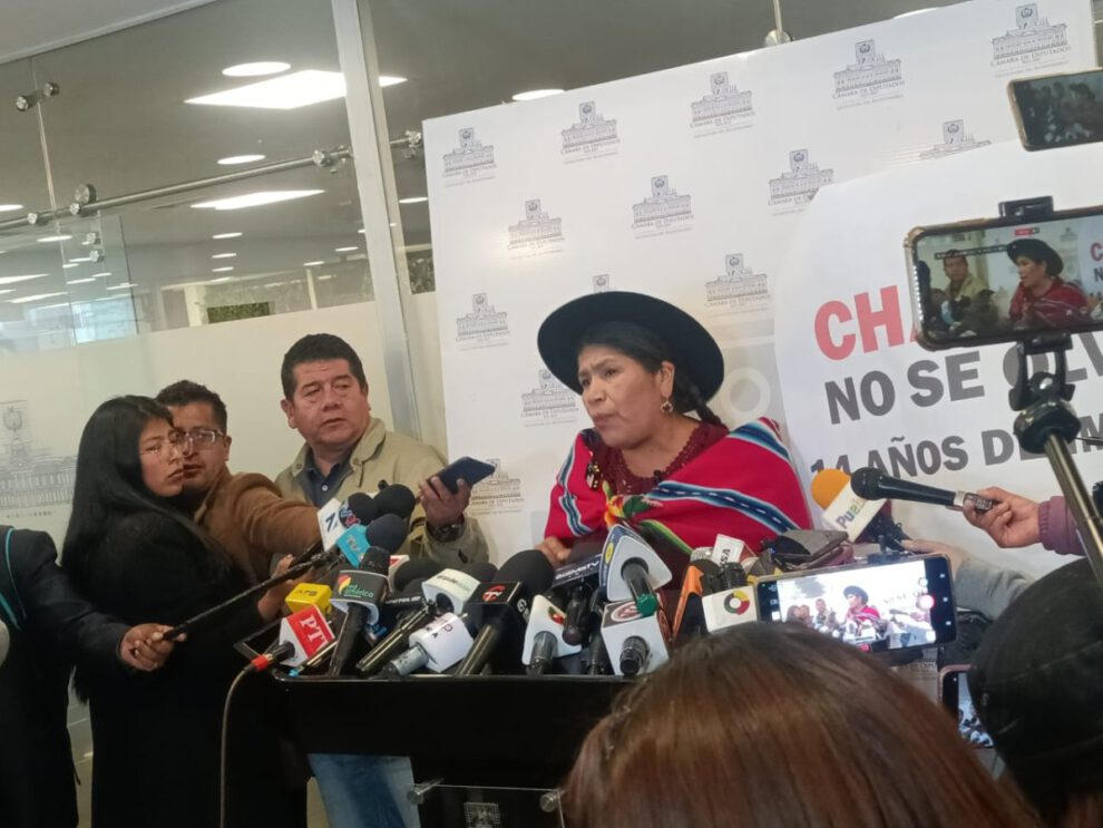 Justicia por Chaparina exigida por la diputada Toribia Lero
