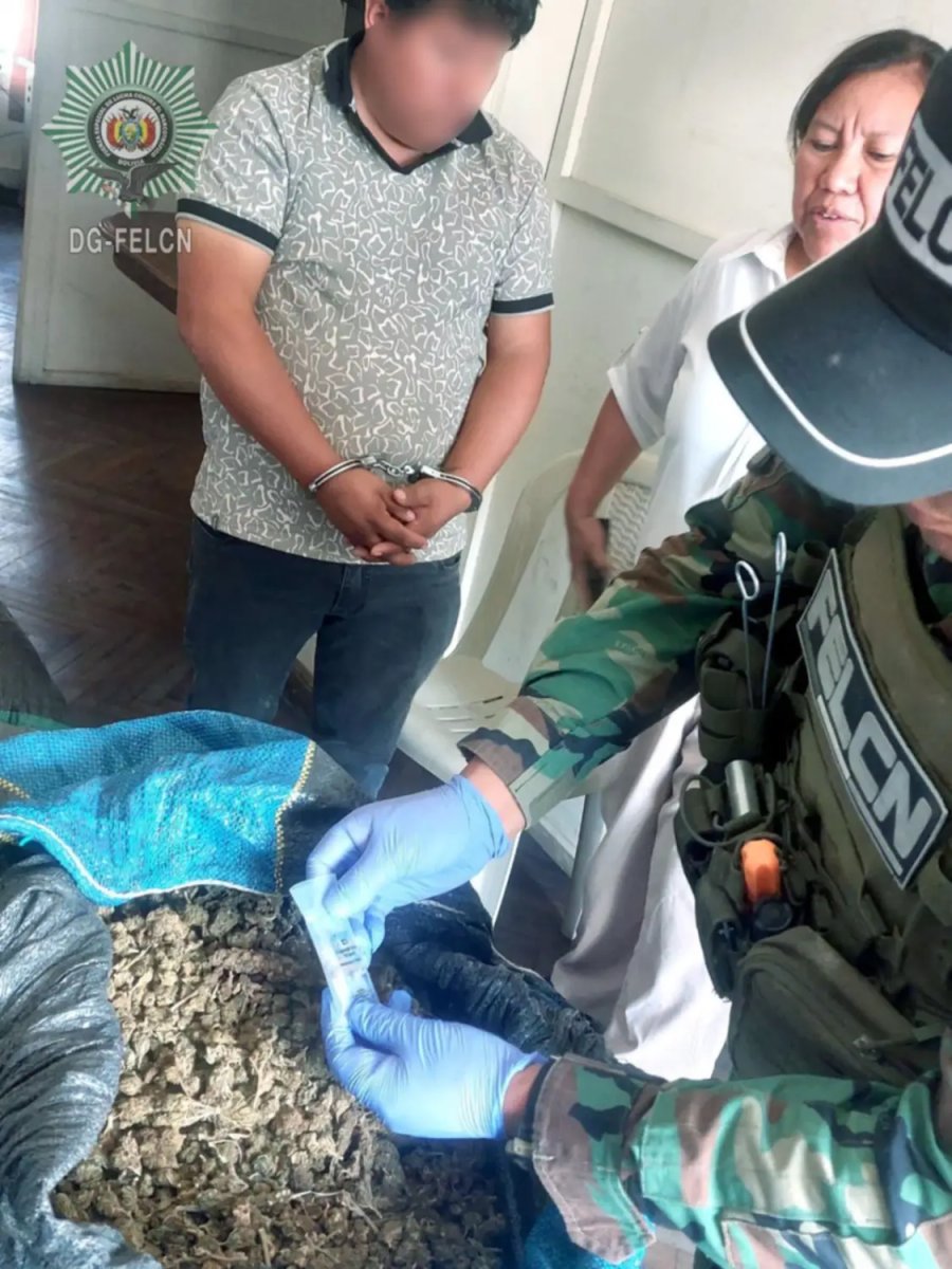 Aprehenden a hombre con marihuana en Cochabamba