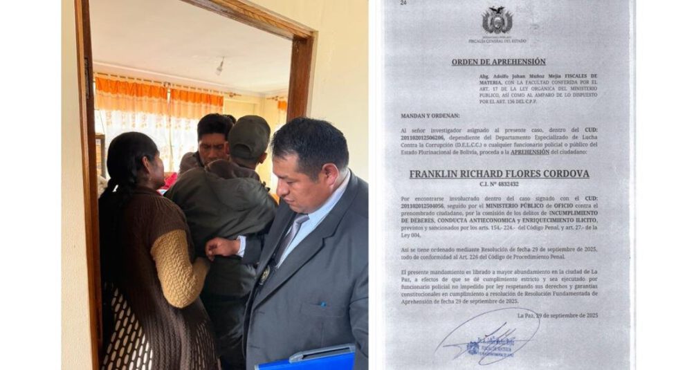 Franklin Flores aprehendido por corrupción