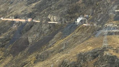Represa de Incachaca y operaciones mineras