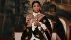 Albertina Sacaca en Vogue destacando la identidad indígena boliviana