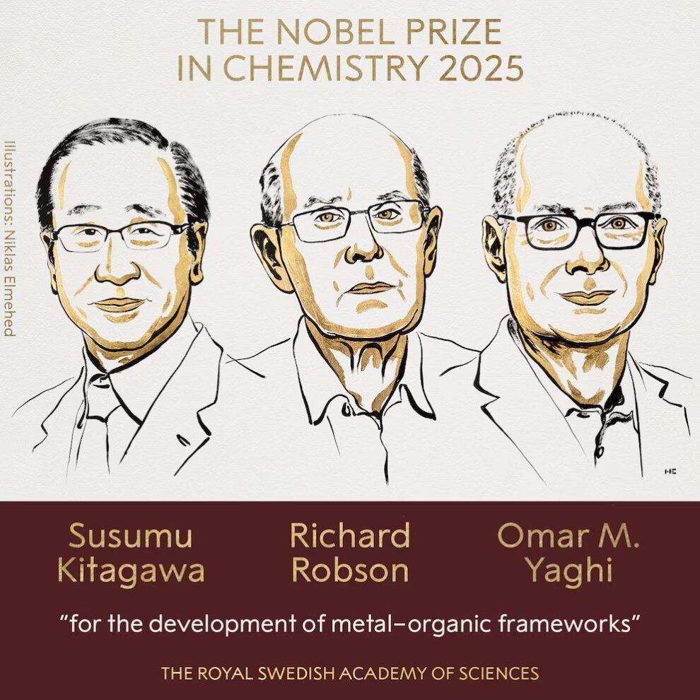 Premio Nobel de Química 2025 y sus innovaciones en arquitectura molecular