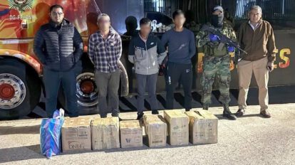 Intercepción de cocaína en Santa Cruz