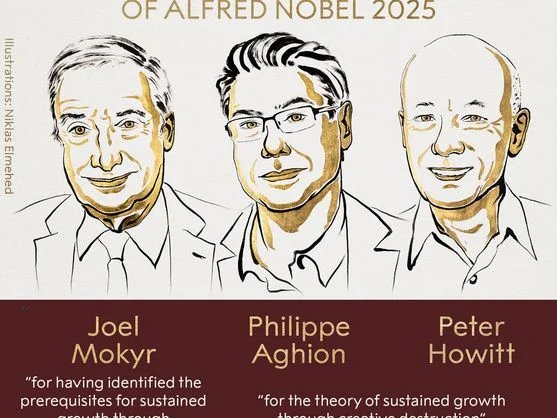 Premio Nobel de Economía 2025 a Joel Mokyr, Philippe Aghion y Peter Howitt