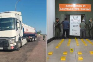 Cocaína en Argentina interceptada en camión boliviano