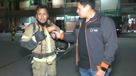 Incendio en instituto gastronómico en Cochabamba