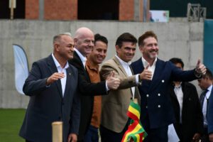 Centenario de la FBF con Rodrigo Paz y Edmand Lara